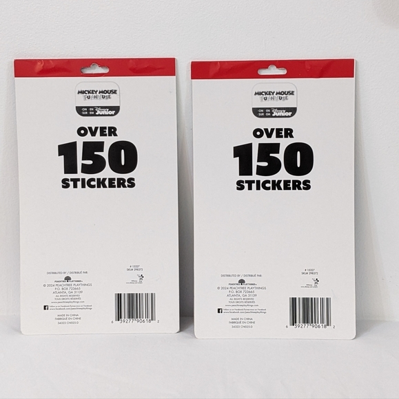 Disney Mickey Mouse & Friends Over 150 Stickers, Set of 2, 4 Sticker Sheets Each - Picture 3 of 5